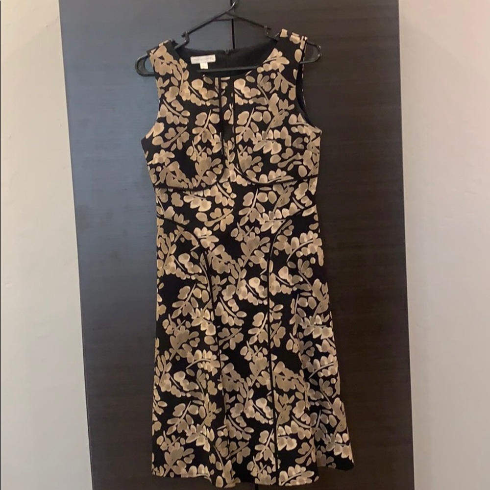Black & beige dress